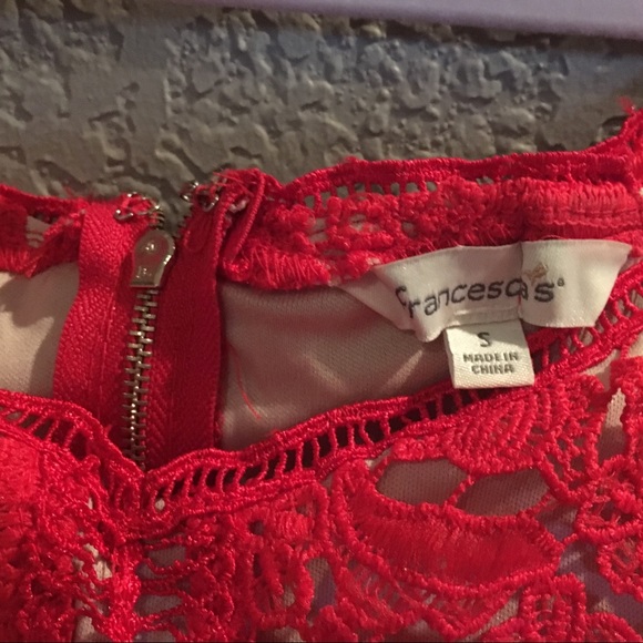 Francesca’s Red Floral Cocktail Dress - Picture 5 of 5